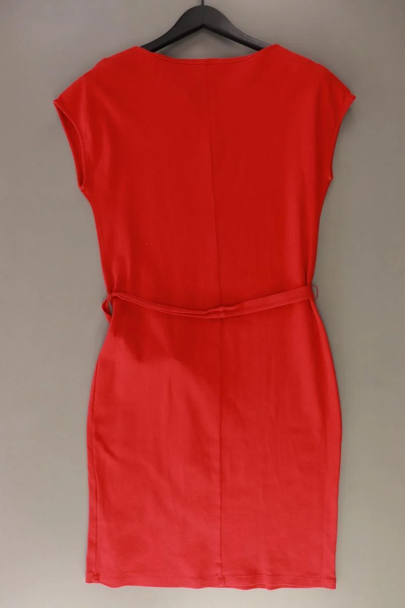 Armedangels Kurzarmkleid Gr. M mit Gürtel rot aus Baumwolle