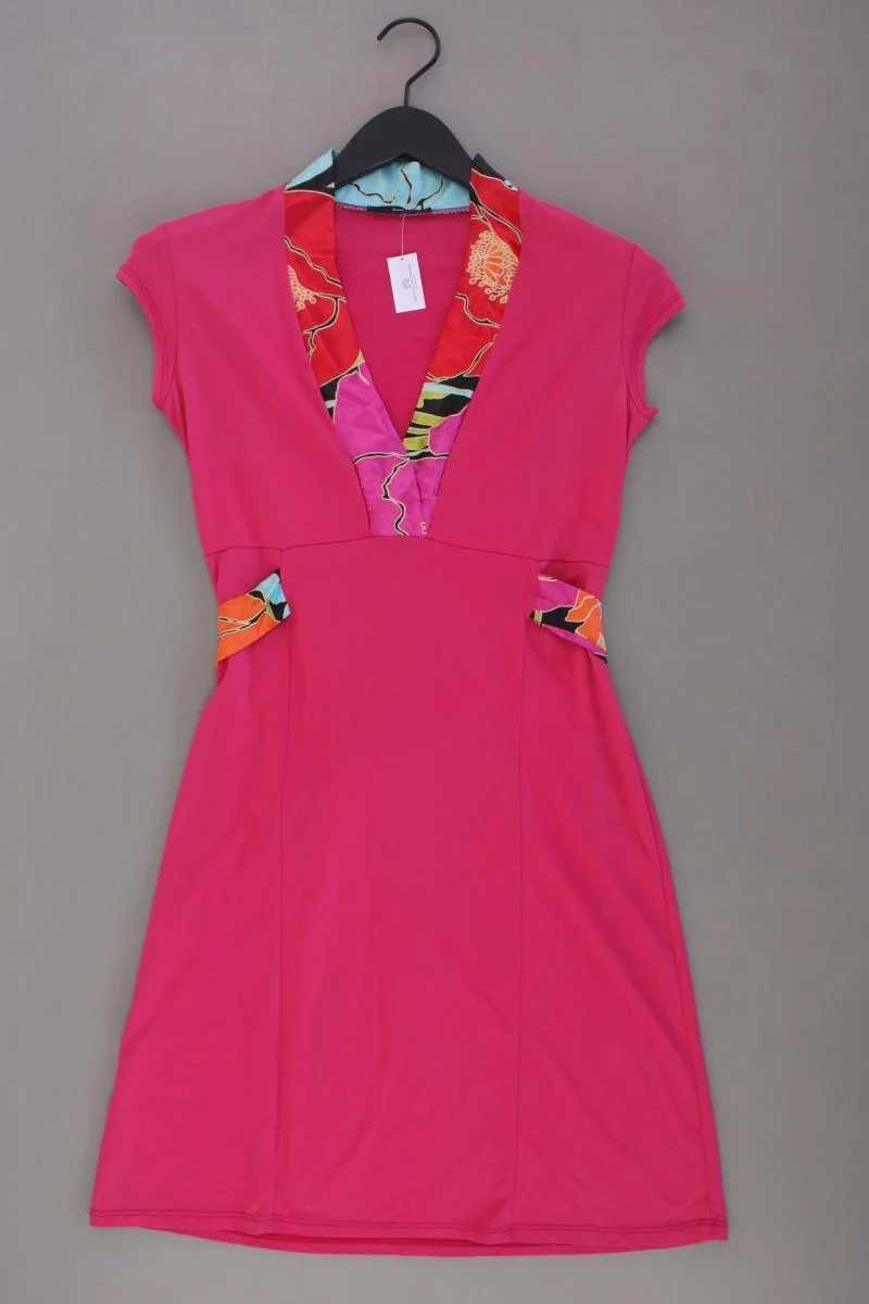 Dixie Kurzarmkleid Gr. M mit Gürtel pink aus Polyamid