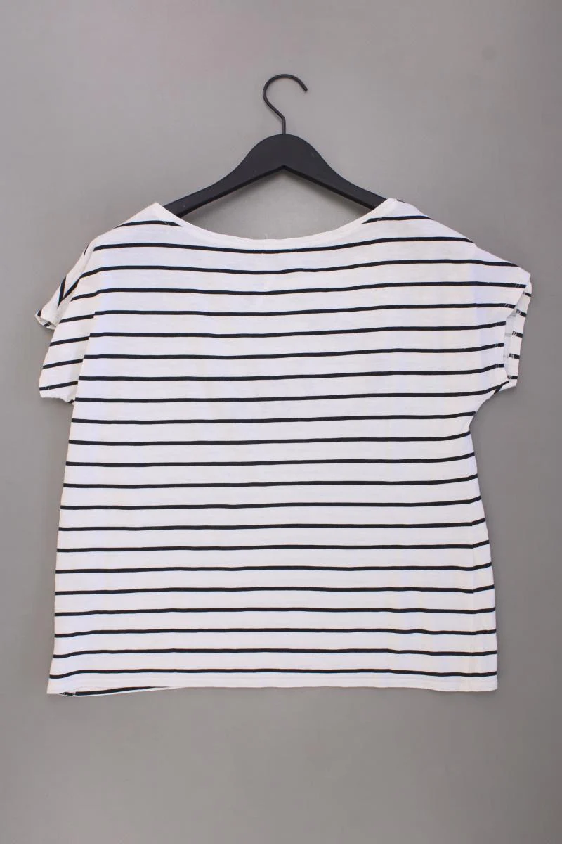 Esprit Ringelshirt Gr. L gestreift Kurzarm creme aus Baumwolle