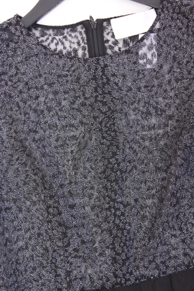 BOSS by Hugo Boss Abendkleid Gr. 38 neuwertig Ärmellos mit Glitzer schwarz