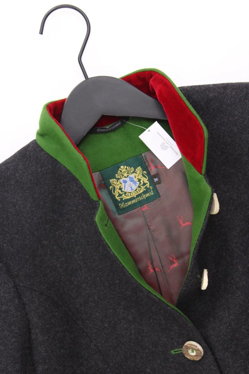 Hammerschmid Trachtenjanker Trachtenjacke Gr. 36 grau aus Wolle