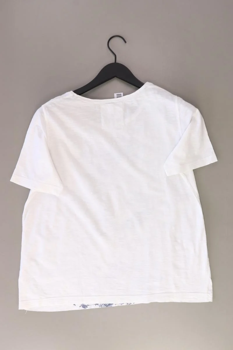 Marco Pecci Printshirt Gr. 44 Kurzarm weiß aus Baumwolle