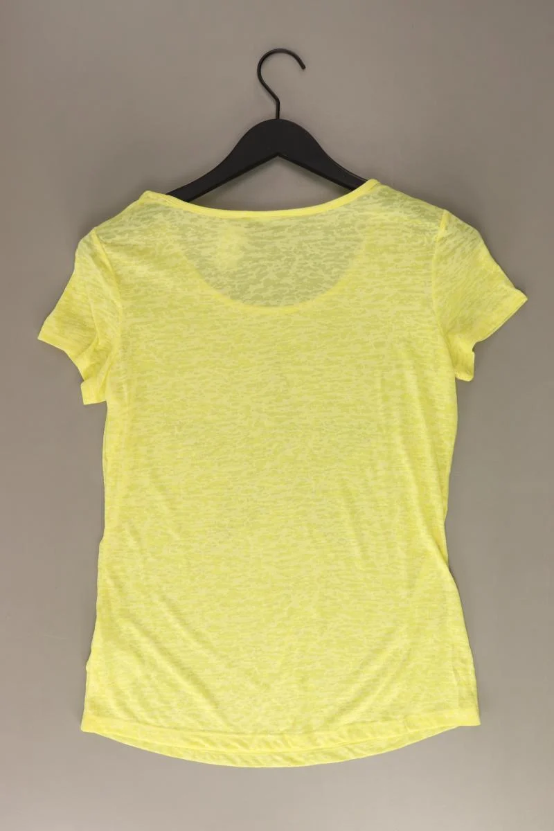 Street One T-Shirt Gr. 38 mit Tierdruck Kurzarm mit Pailletten gelb