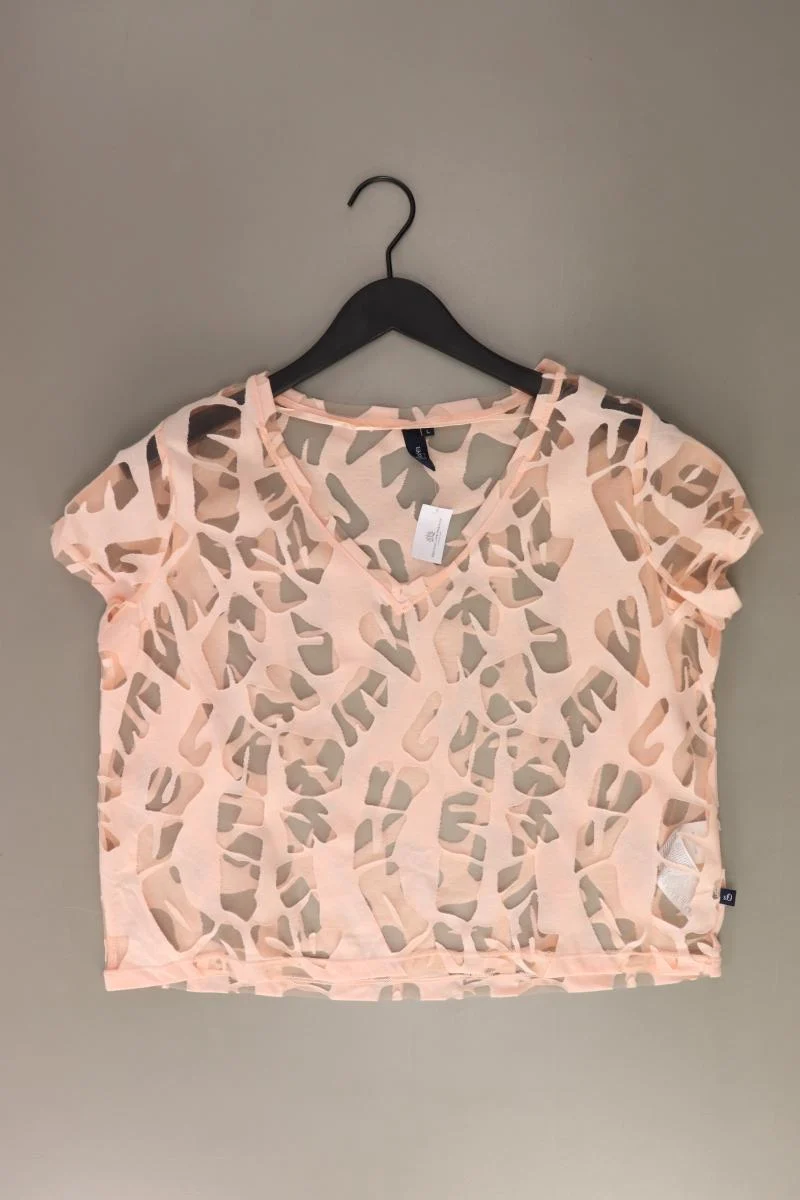 s.Oliver Cropped Shirt Gr. L Kurzarm rosa aus Polyester