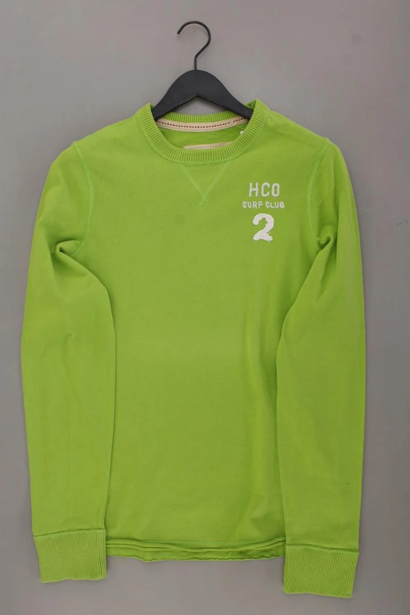 Hollister Feinstrickpullover für Herren Gr. L grün aus Baumwolle