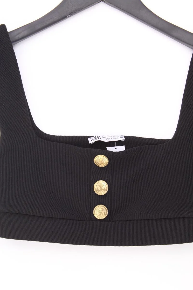 Zara Crop Top Gr. S schwarz aus Polyester