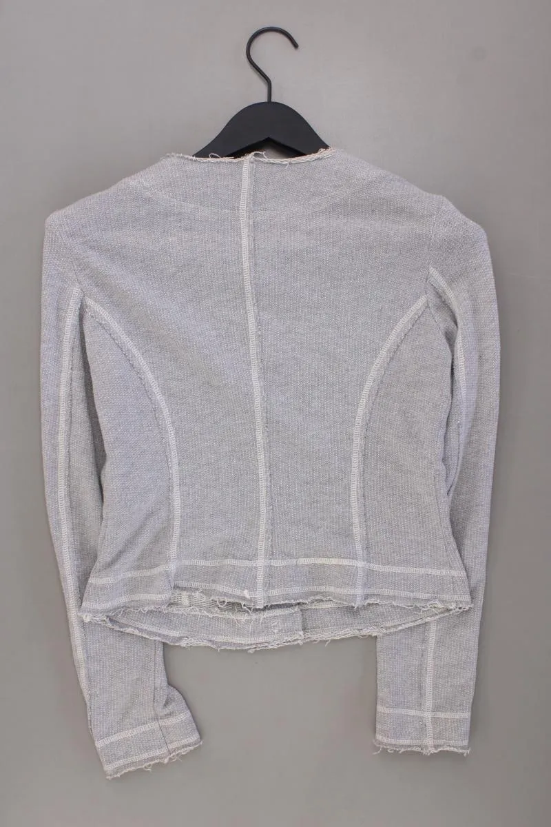 Maryley Strickjacke Gr. IT 38 (XS) Langarm grau aus Baumwolle