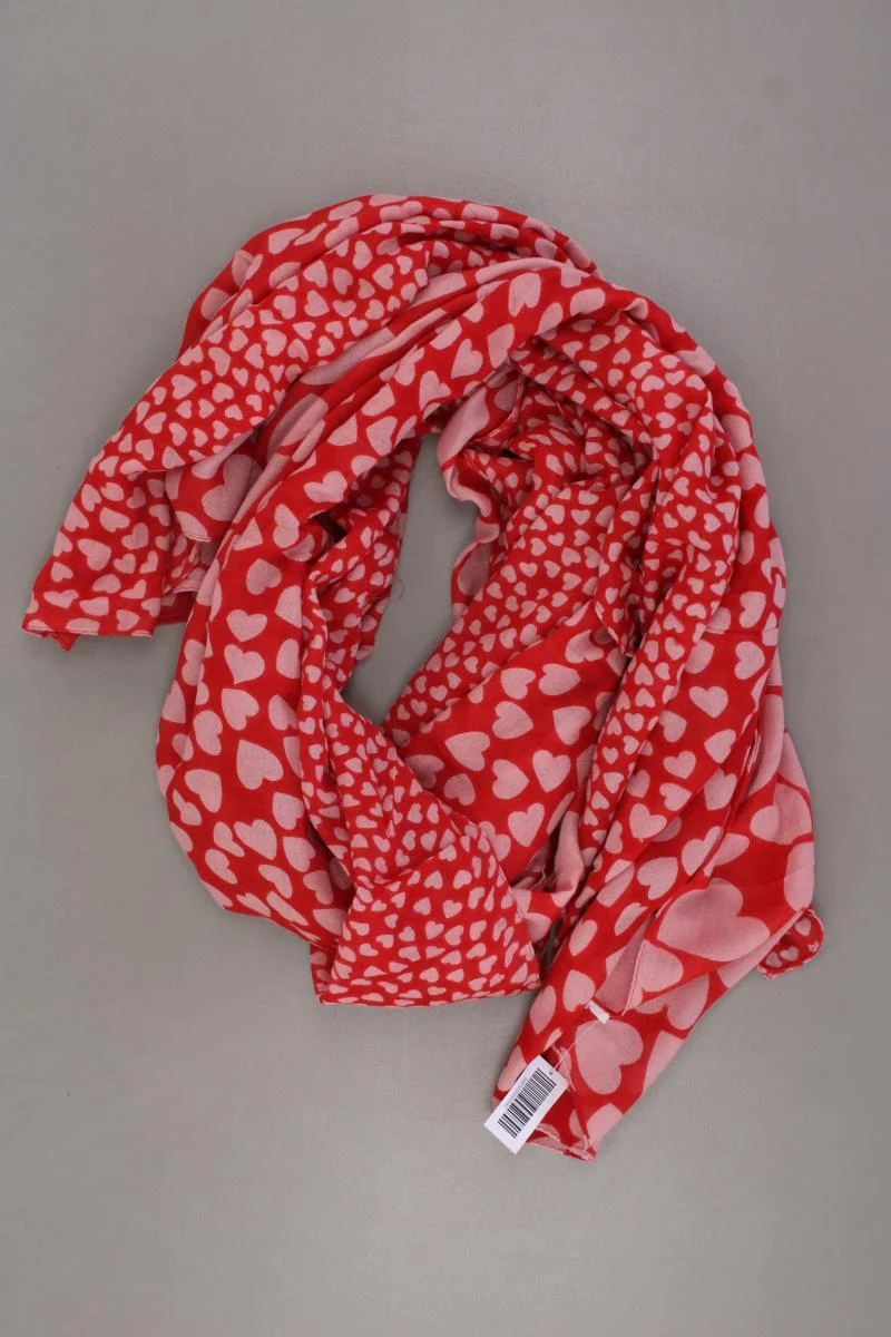 Tuch mit Herzmuster rot