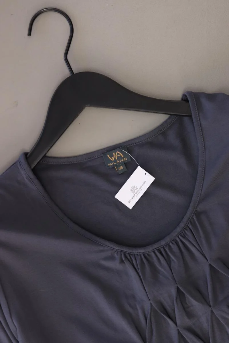 VA Milano T-Shirt Gr. 48 Kurzarm grau aus Viskose