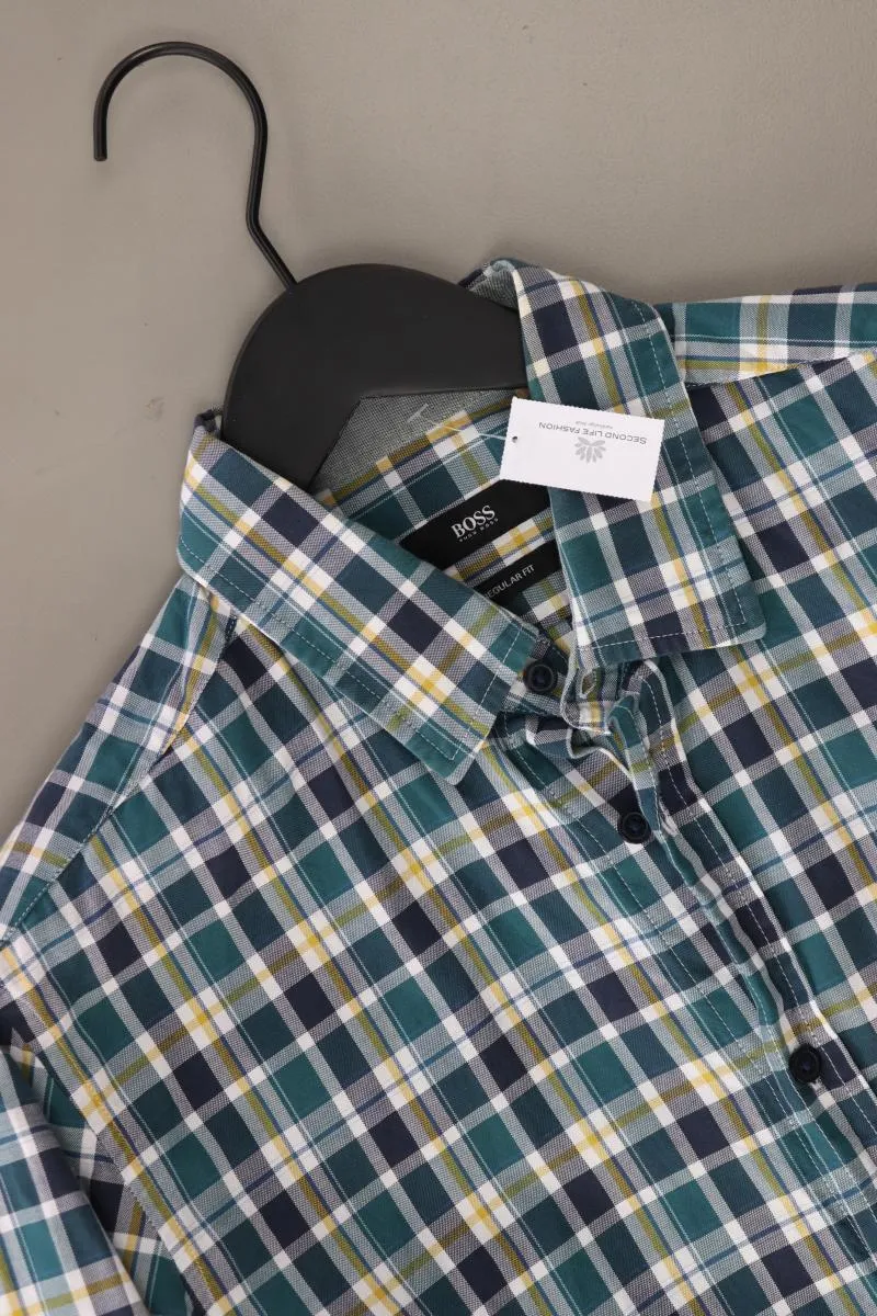 BOSS by Hugo Boss Karohemd für Herren Gr. M kariert Langarm grün aus Baumwolle