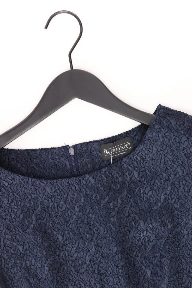 Laura Scott Abendkleid Gr. 38 Kurzarm blau aus Polyester