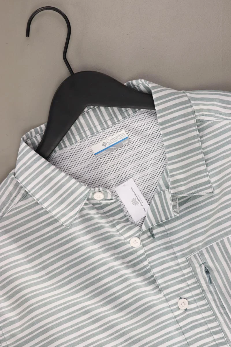 Columbia Kurzarmhemd für Herren Gr. M gestreift türkis aus Polyester