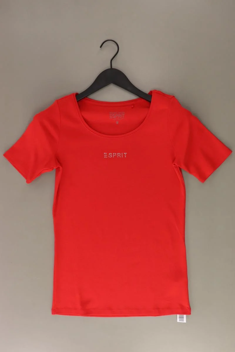 Esprit T-Shirt Gr. M Kurzarm rot aus Baumwolle