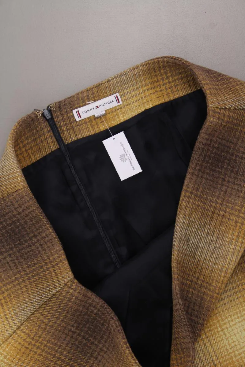 Tommy Hilfiger Rock Gr. 44 kariert gelb aus Baumwolle