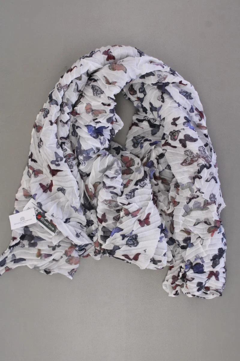Street One Tuch mit Schmetterlingsmuster neuwertig mehrfarbig aus Polyester