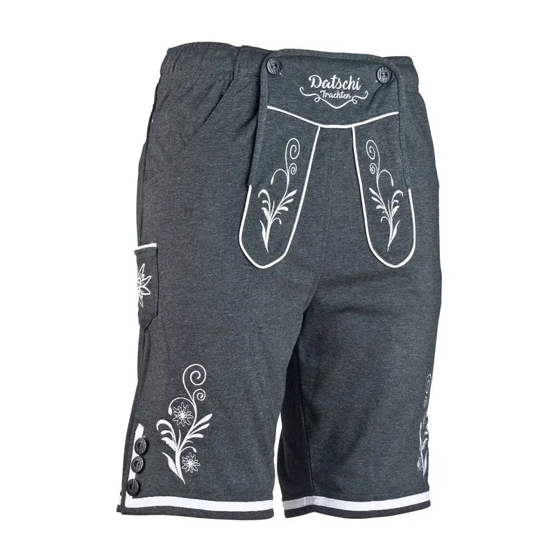Lederhosen Jogginghose Kurz Dunkelgrau
