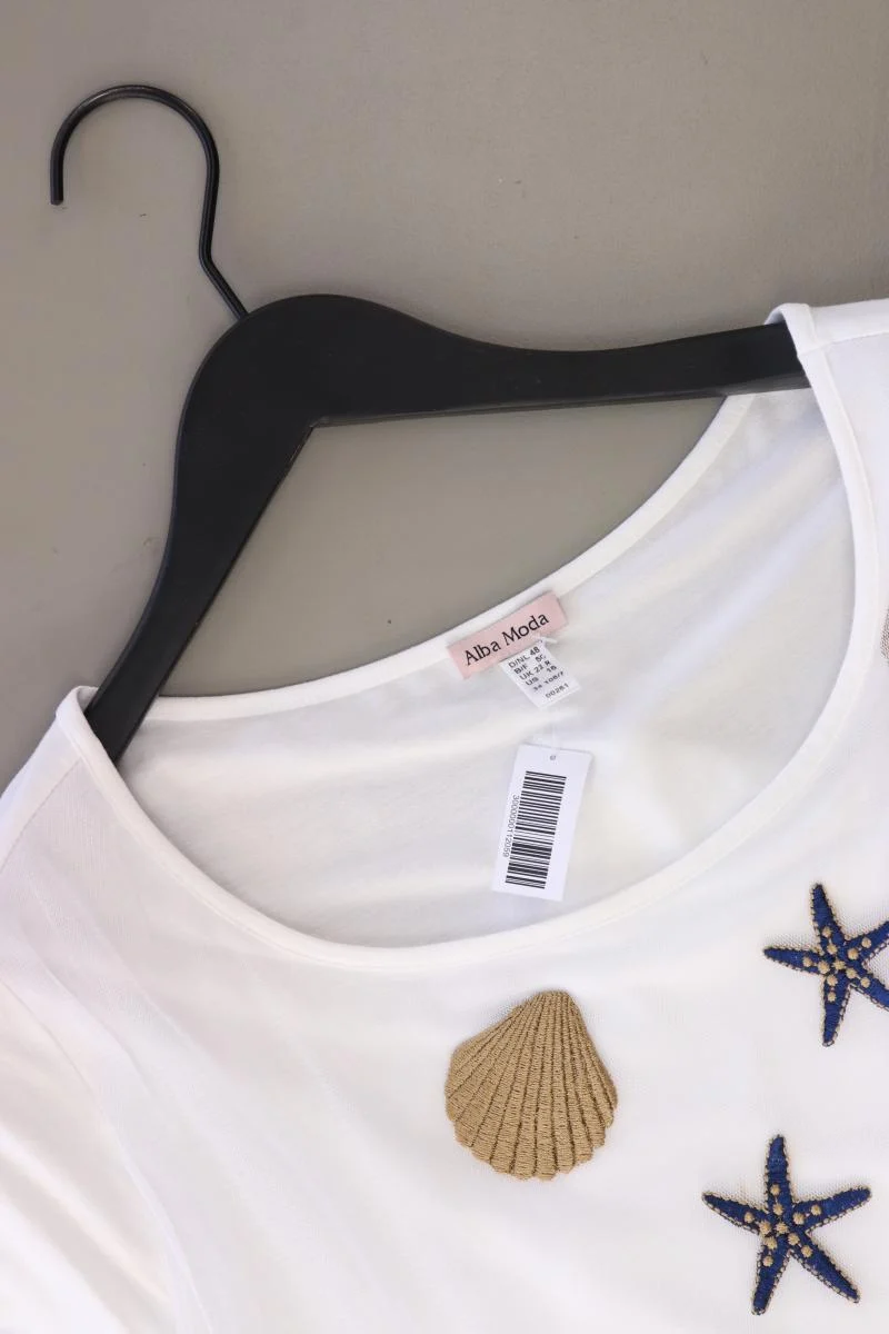 Second Hand Outfit Größe XXL mit Alba Moda Kurzarmbluse in Gr. 48 und Armband