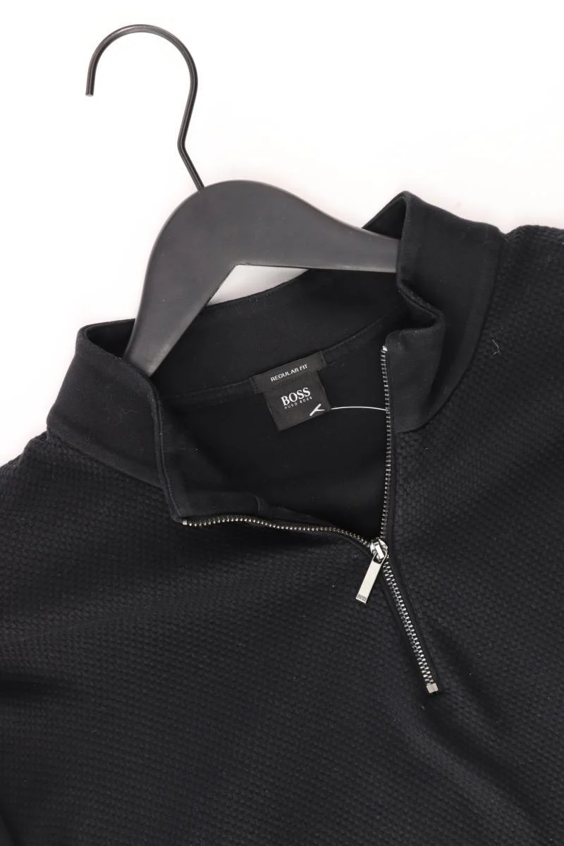 BOSS by Hugo Boss Feinstrickpullover für Herren Gr. XXXL schwarz aus Baumwolle
