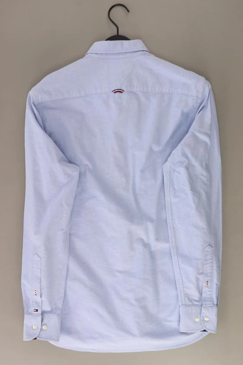 Tommy Hilfiger Langarmhemd für Herren Gr. S blau aus Baumwolle