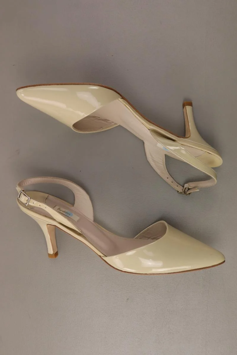 Boden Sixties Slingbacks Pumps Gr. 38 neuwertig creme aus Leder