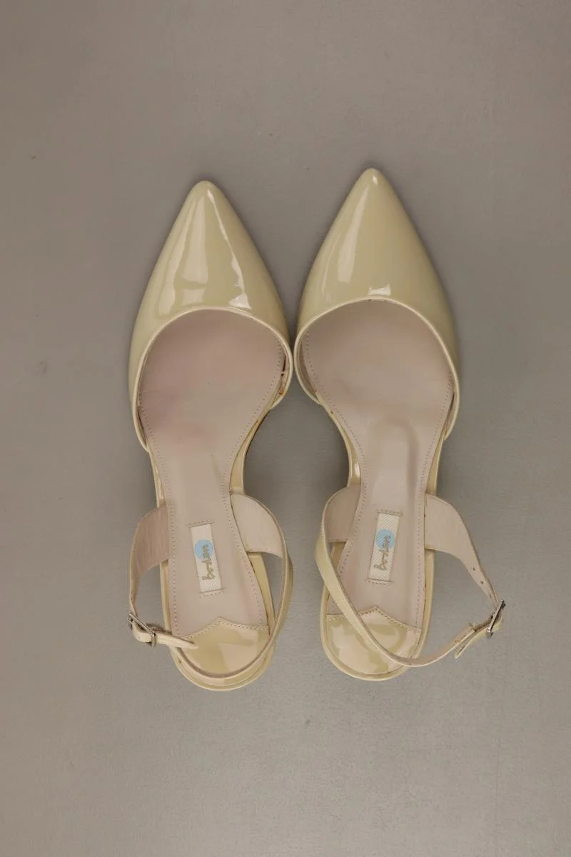 Boden Sixties Slingbacks Pumps Gr. 38 neuwertig creme aus Leder