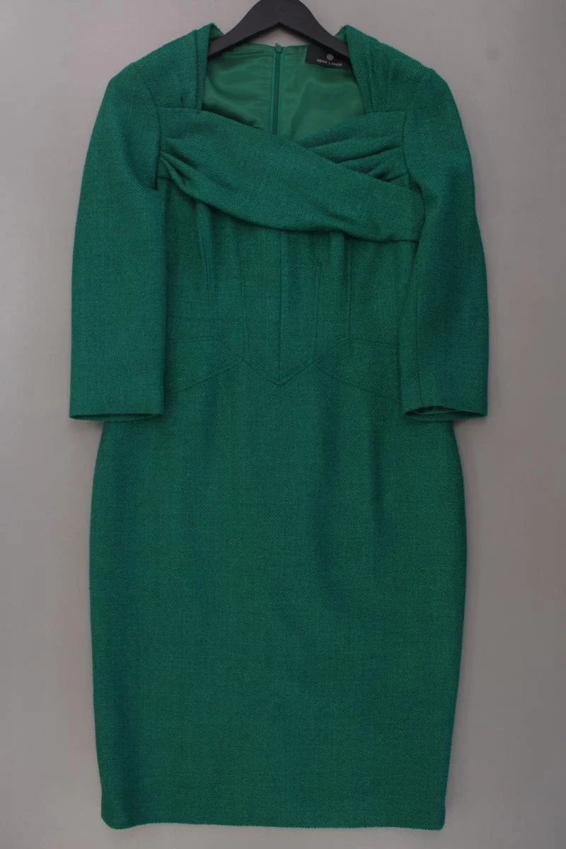 Rena Lange Bleistiftkleid Gr. 40 3/4 Ärmel grün aus Wolle
