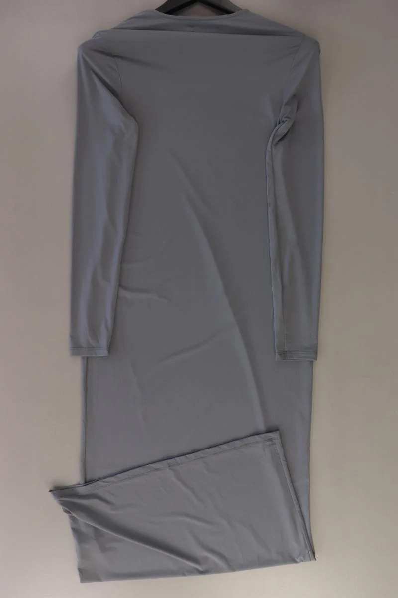 Pull&Bear Schlauchkleid Gr. L Langarm grau aus Polyester