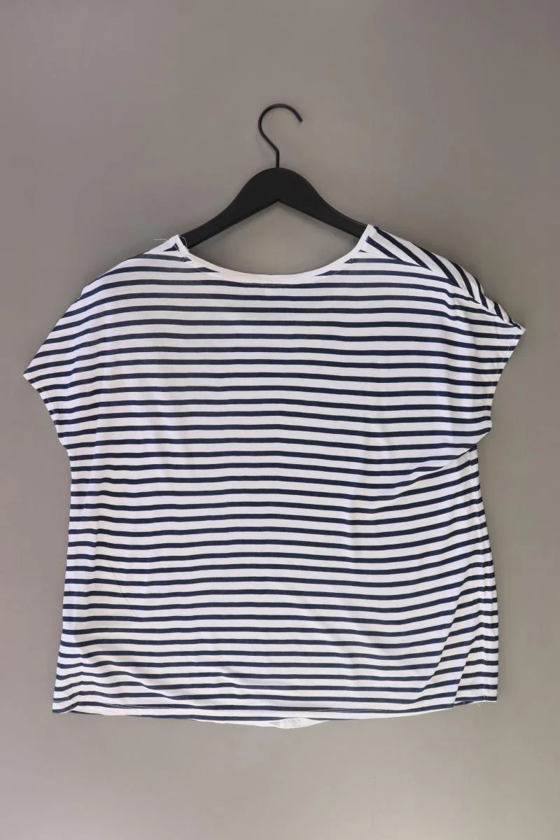Gerry Weber Printshirt Gr. 38 gestreift Kurzarm weiß aus Baumwolle