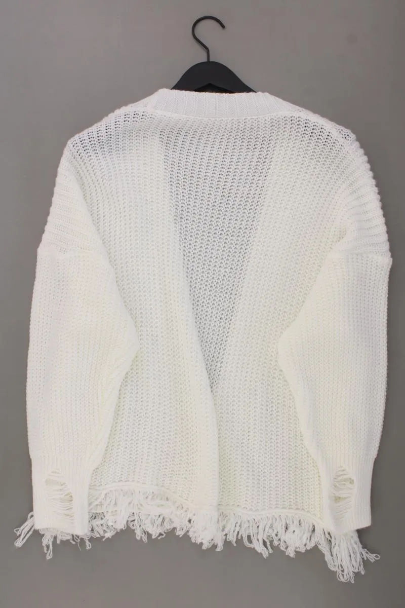 Strickjacke Gr. L neuwertig Langarm creme aus Polyacryl