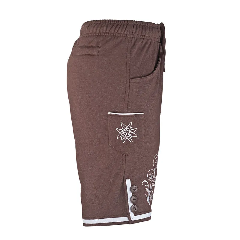Lederhosen Jogginghose Kurz Braun