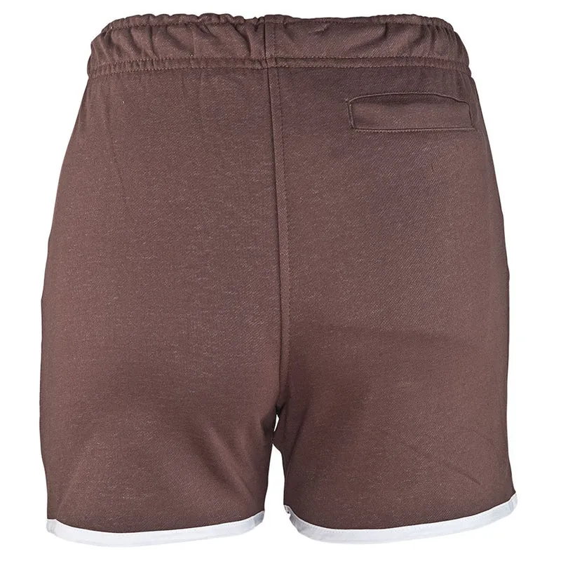 Damen Lederhosen Jogginghose Kurz Braun