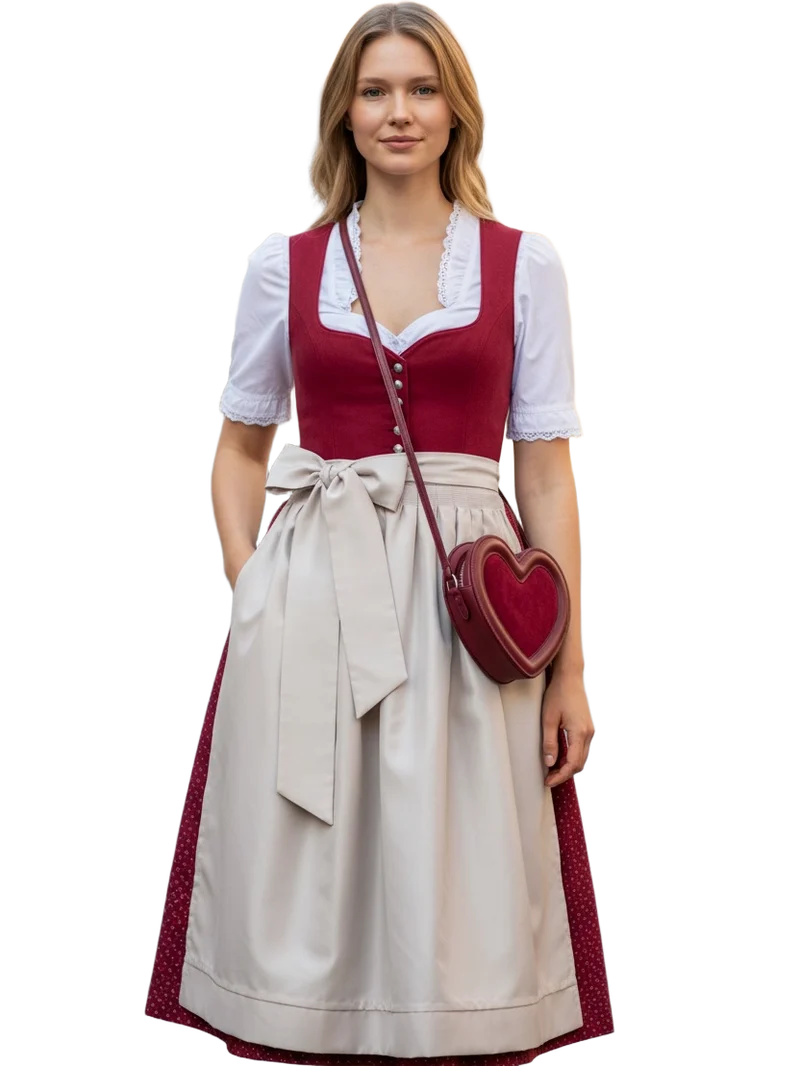 Ostwald Kalbsleder-Handtasche Heart Fuchsia