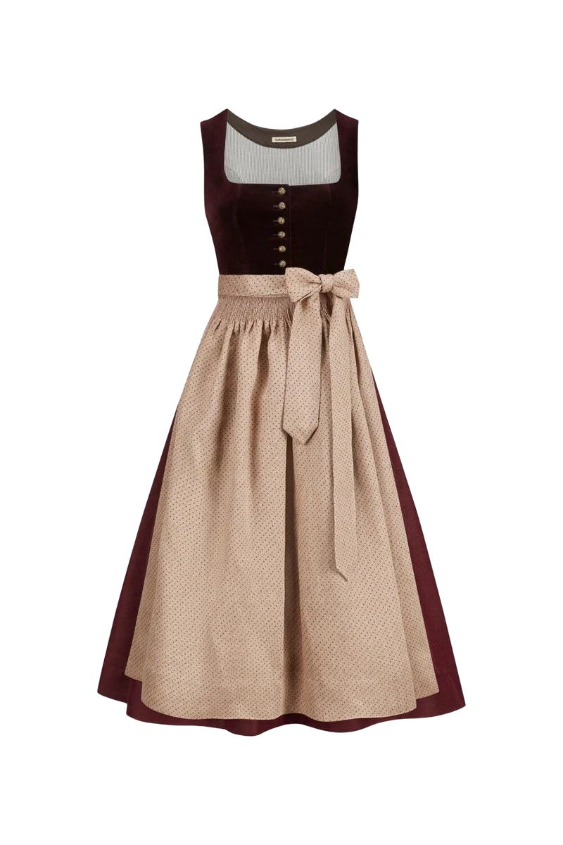 Gottseidank Dirndl Monika Bordeaux Burgunder