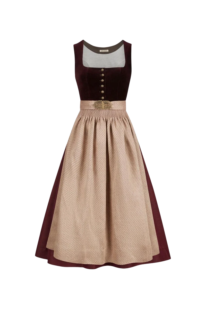 Gottseidank Dirndl Monika Bordeaux Burgunder