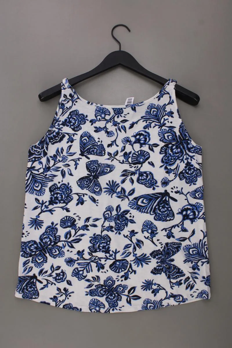 Street One Trägertop Gr. XL mit Blumenmuster blau