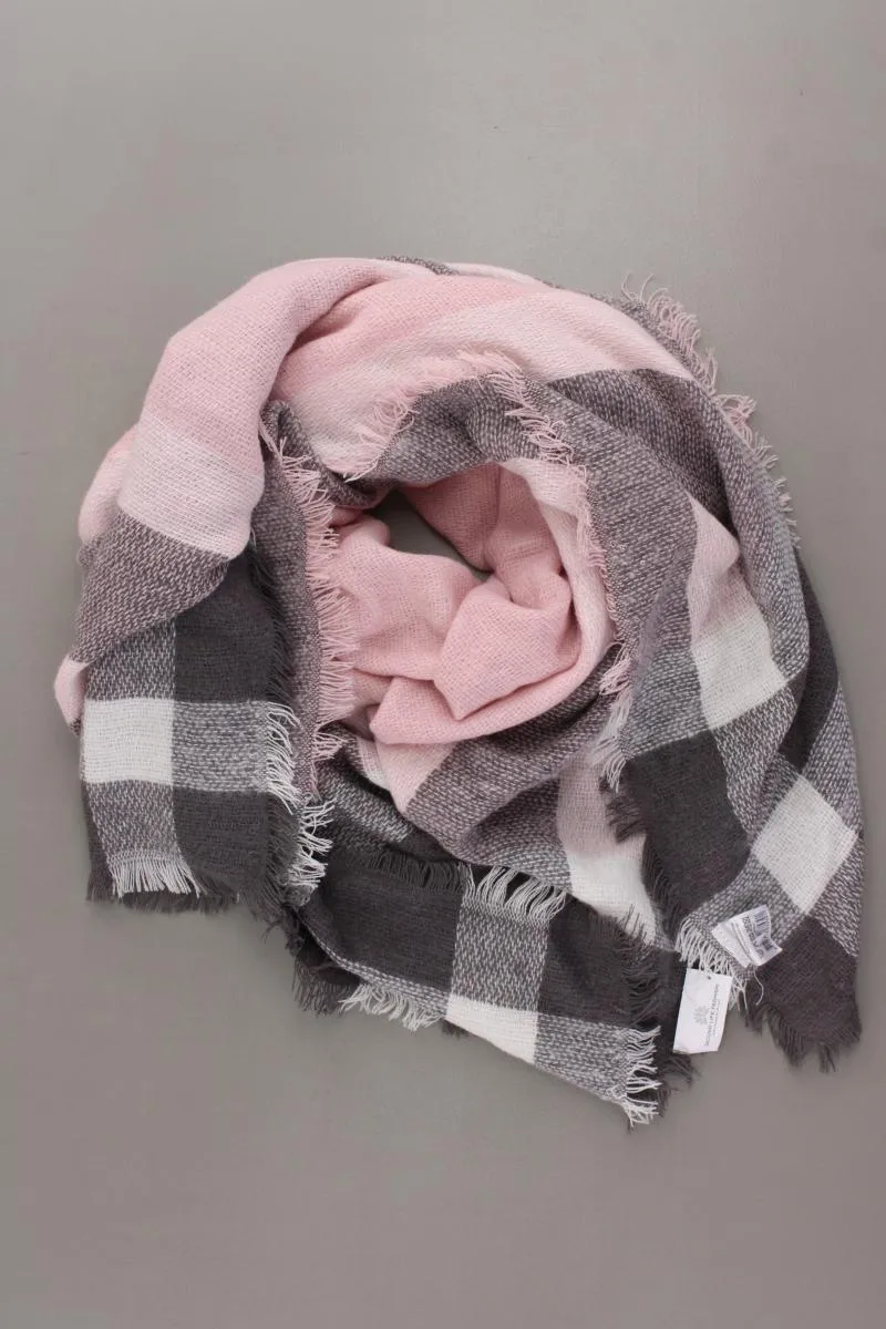 Maxischal kariert rosa aus Polyacryl
