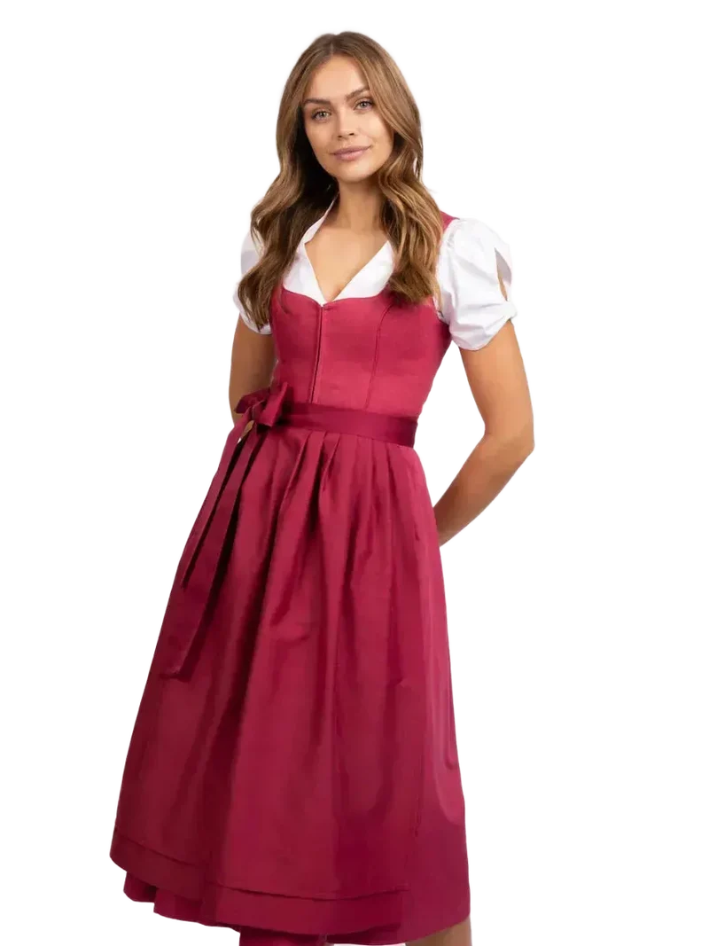 Heimatglück Dirndl Liselotte Himbeere