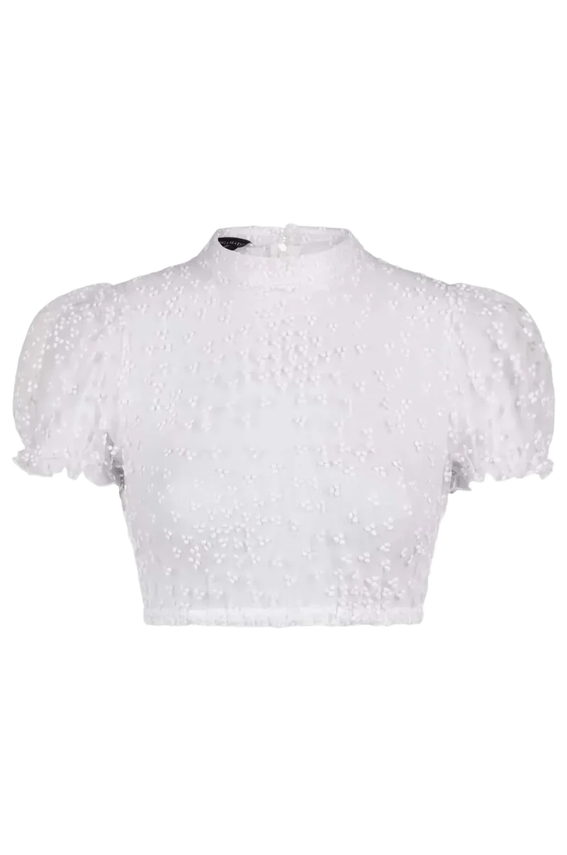 Kinga Mathe Dirndlbluse Leni Weiß