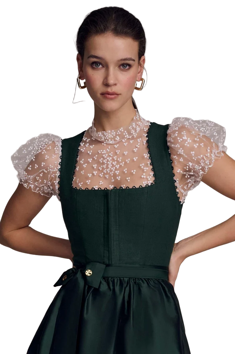 Kinga Mathe Dirndlbluse Leni Weiß