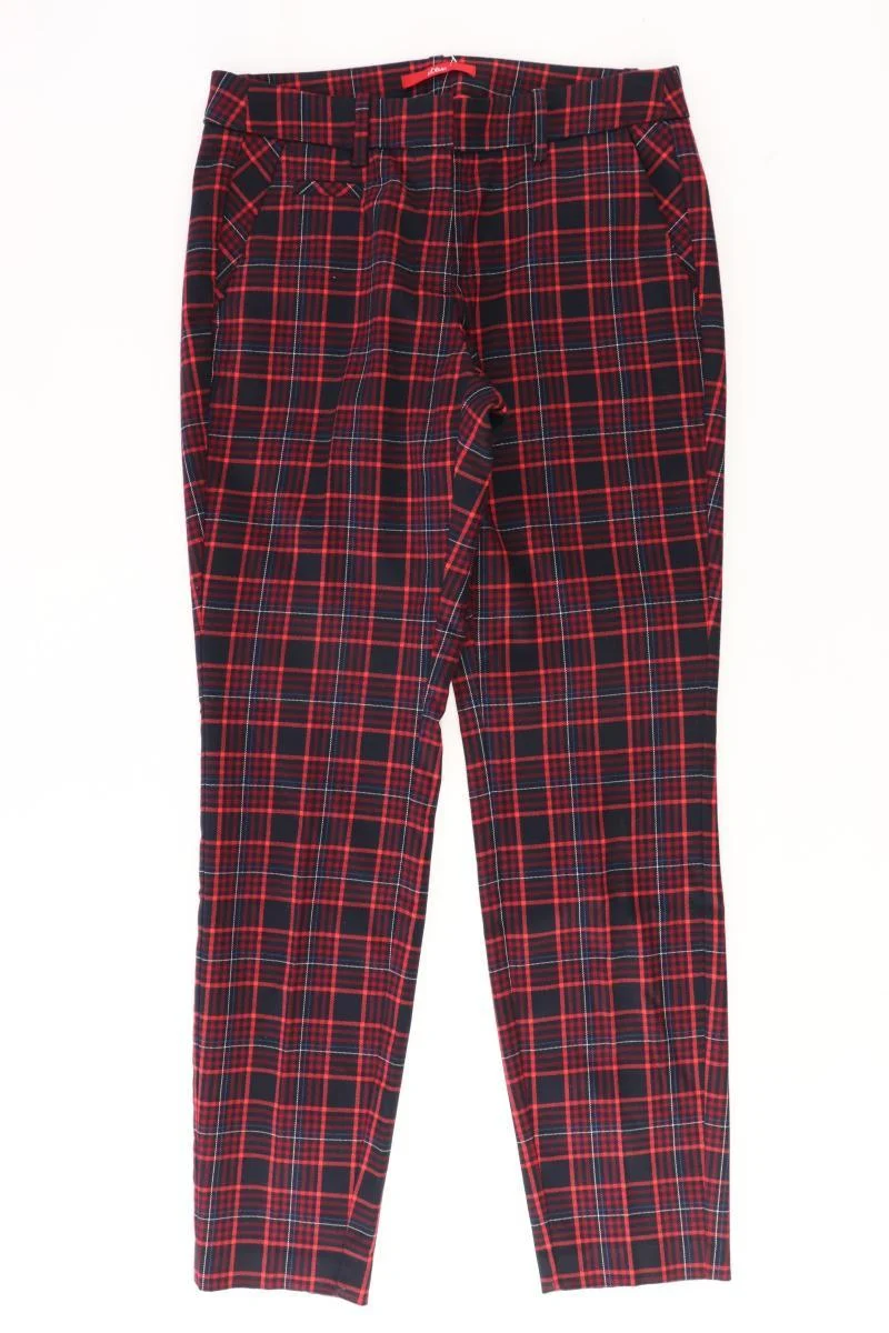 s.Oliver Hose Gr. 34 kariert rot aus Polyester