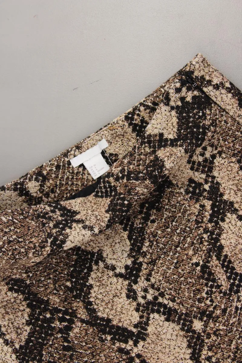 H&M Rock Gr. 36 mit Tierdruck braun