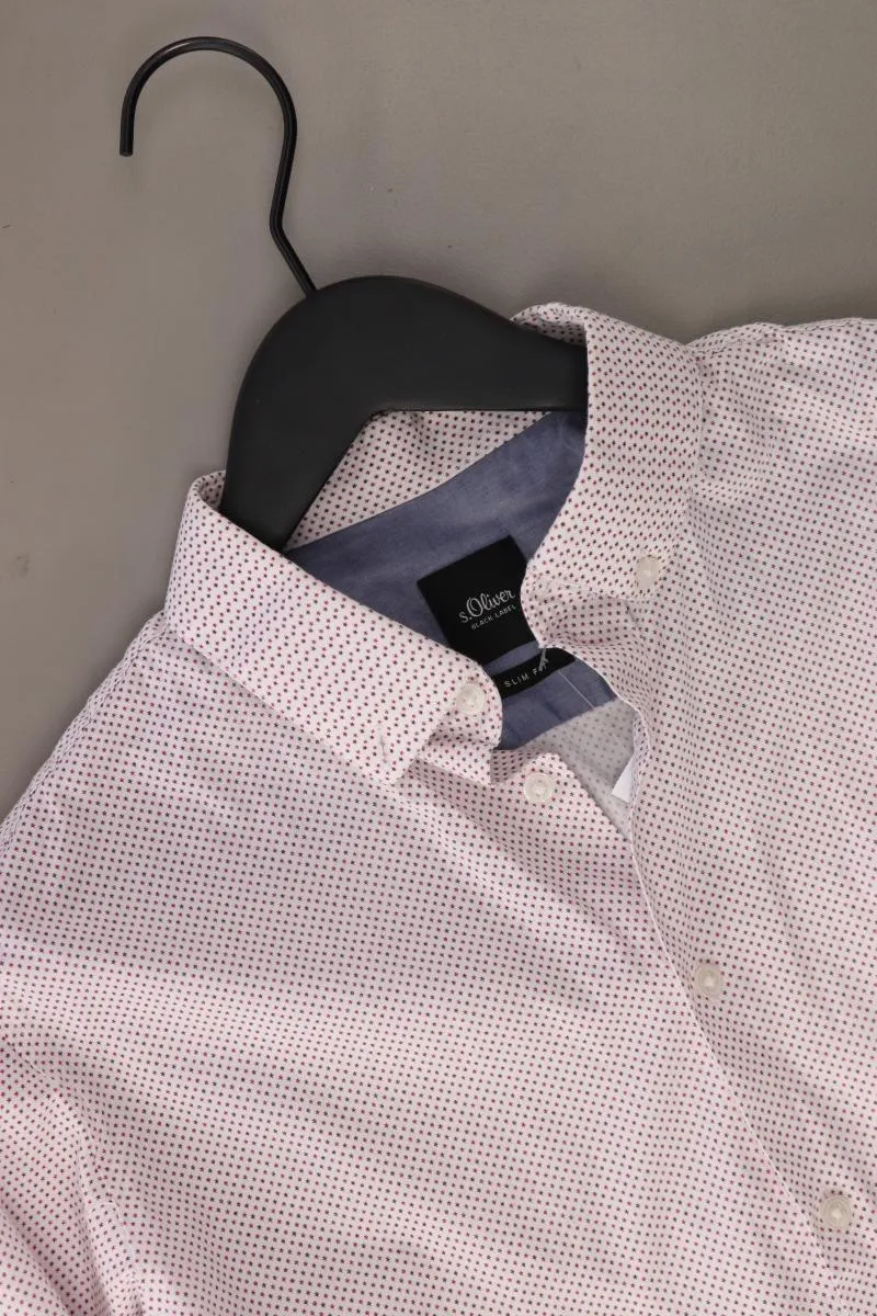 s.Oliver Langarmhemd für Herren Gr. Hemdgröße 39 rosa aus Baumwolle