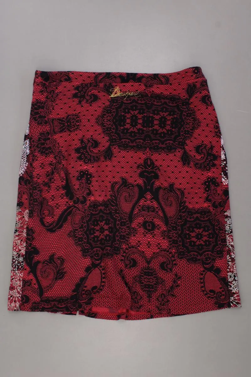 Desigual Stretchrock Gr. M mit Paisleymuster neuwertig rot