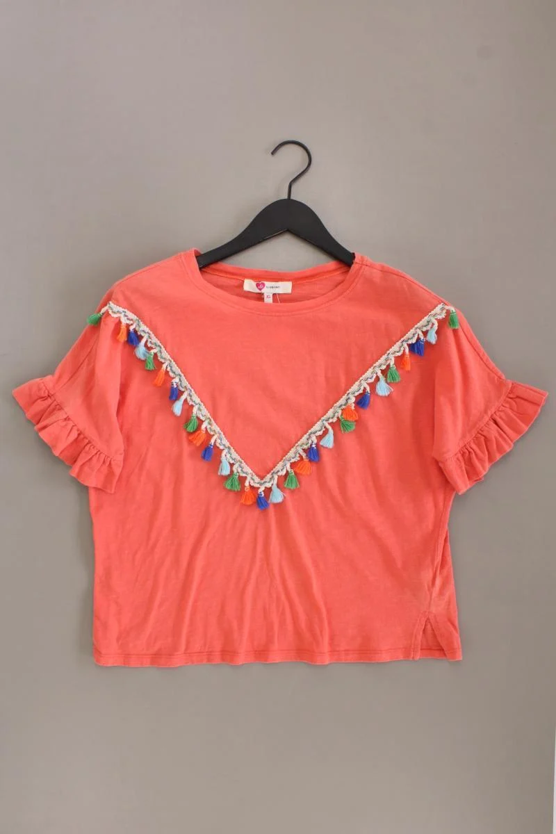 Koton Cropped Shirt Gr. XS Kurzarm orange aus Baumwolle