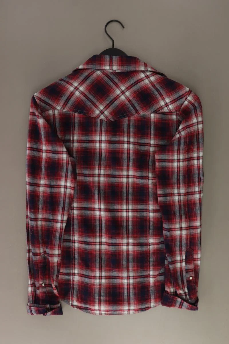 WE Fashion Karohemd für Herren Gr. XS kariert Langarm rot aus Baumwolle