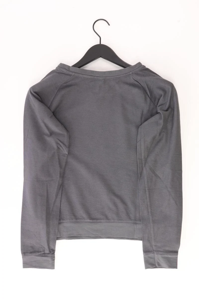 Fresh Made Langarmpullover Gr. M mit Pailletten grau aus Baumwolle