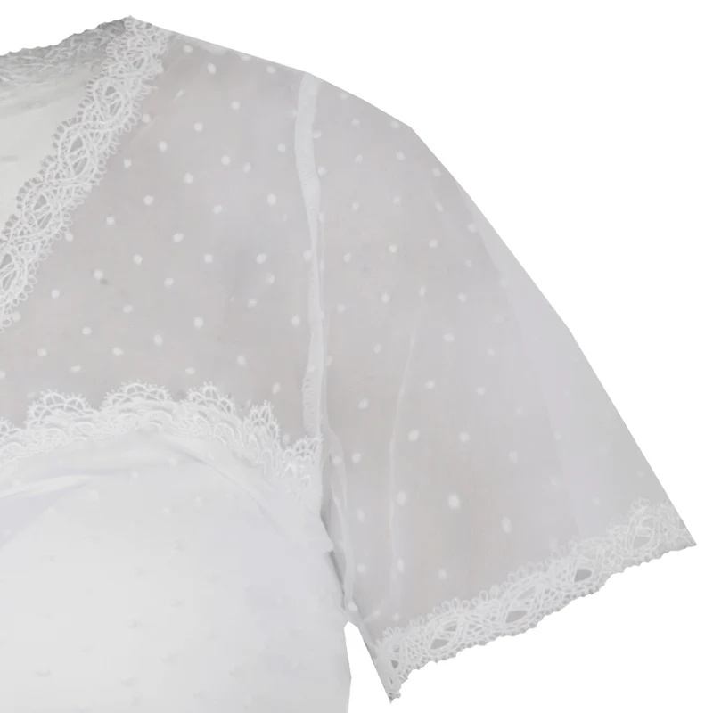 MarJo Dirndlbluse "Anzing" Kurzarm | Offwhite