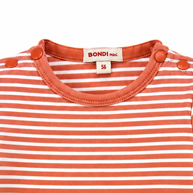 BONDI Baby Langarmshirt "Safari" 93966 | stripe terra white