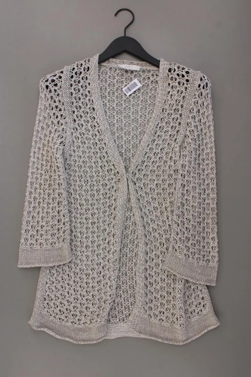 Nice Connection Strickjacke Gr. 38 Langarm grau aus Baumwolle