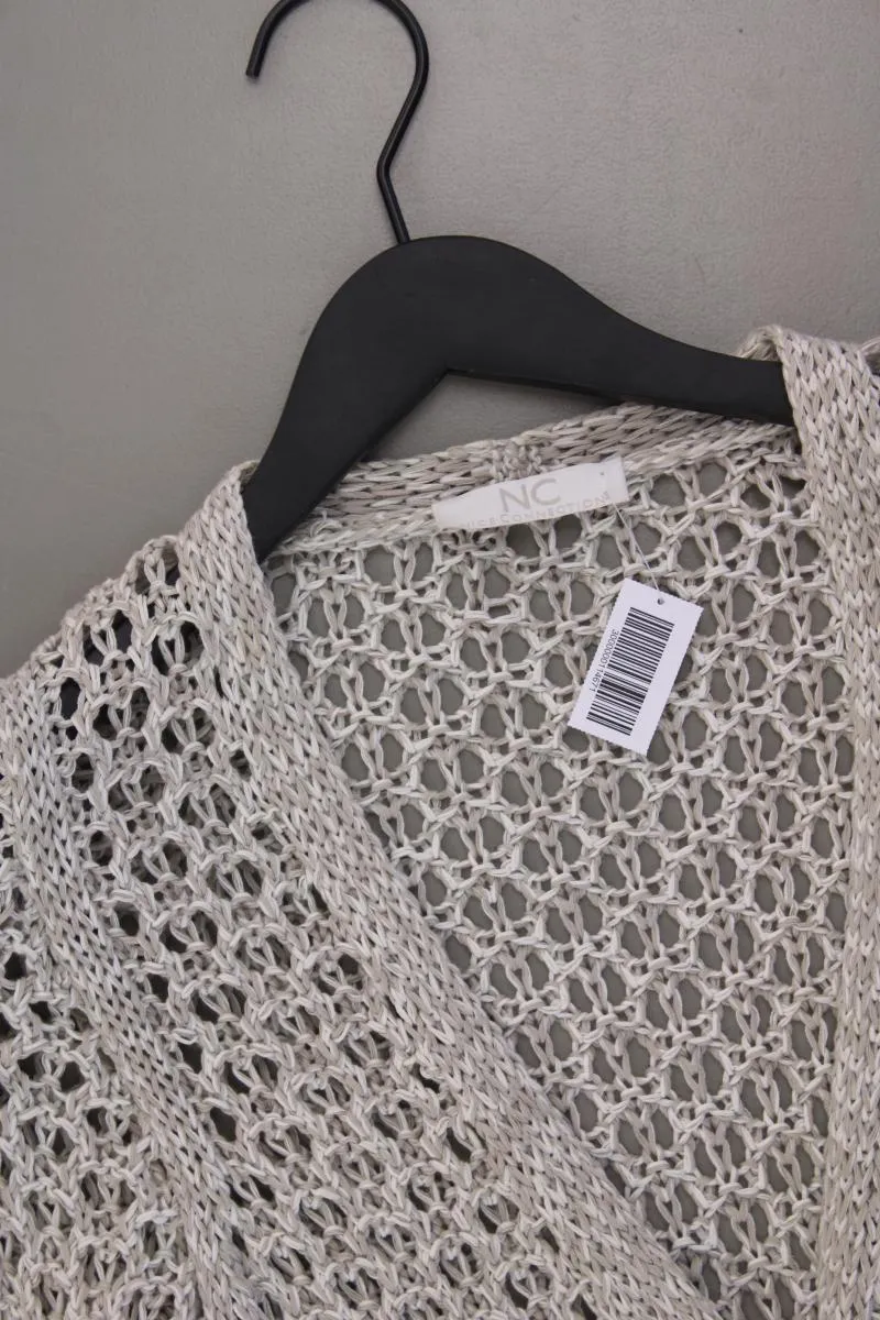 Nice Connection Strickjacke Gr. 38 Langarm grau aus Baumwolle